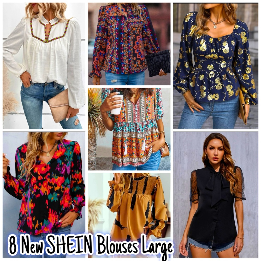 8 SHEIN Blouses Size Large Bundle $126